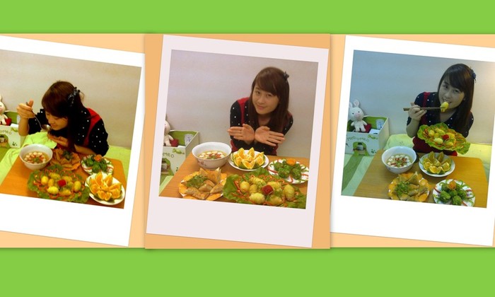 Với niềm cảm hứng đặc biệt từ những món đồ ăn chay, thí sinh Tạ Hương Quỳnh hiện đang là sinh viên khoa Quốc Tế, Đại học Quốc gia Hà Nội đã dành nhiều thời gian và công sức để tạo ra những món ăn chay ý nghĩa tham gia cuộc thi "Vị ngon bốn phương"